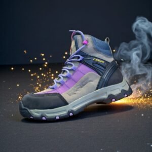 Punta-de-acero-Carubi-Raptor-Plomo-Morado-Mujer Botín de seguridad dama RAPTOR punta de acero